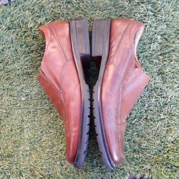 Borelli 321033 Broadway Loafer Brown Leather Square Toe Dress‎ Shoes Sz 9.5 - Picture 5 of 8